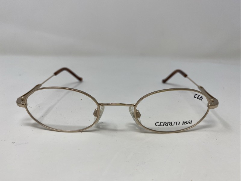 Cerruti 1881 C1230 A GP 46-21-130 Antique Gold Full Rim Eyeglasses Frame /351