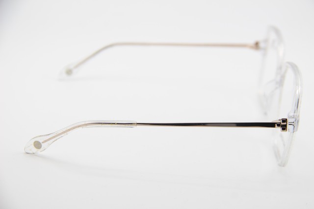 NEW FYSH 3751 S413 CLEAR GOLD GUNMETAL AUTHENTIC EYEGLASSES 53-16 gallery