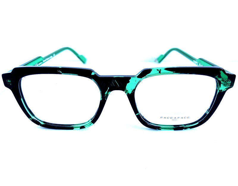FACE A FACE STAMP 2 0497 53mm Green Men's Eyeglasses Frame 53-20-149 RARE LAST gallery