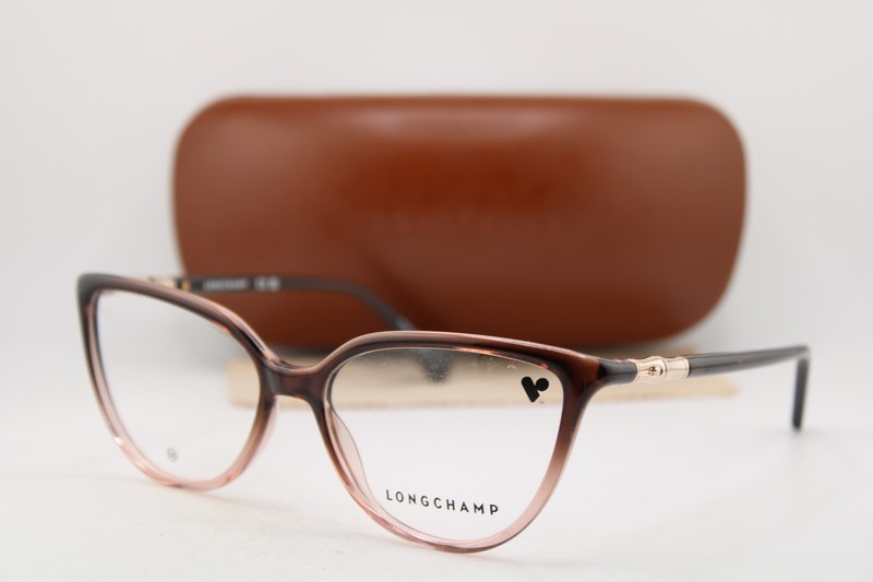 NEW LONGCHAMP LO2722 203 CLEAR BROWN BLACK AUTHENTIC FRAMES EYEGLASSES 54-15 K1