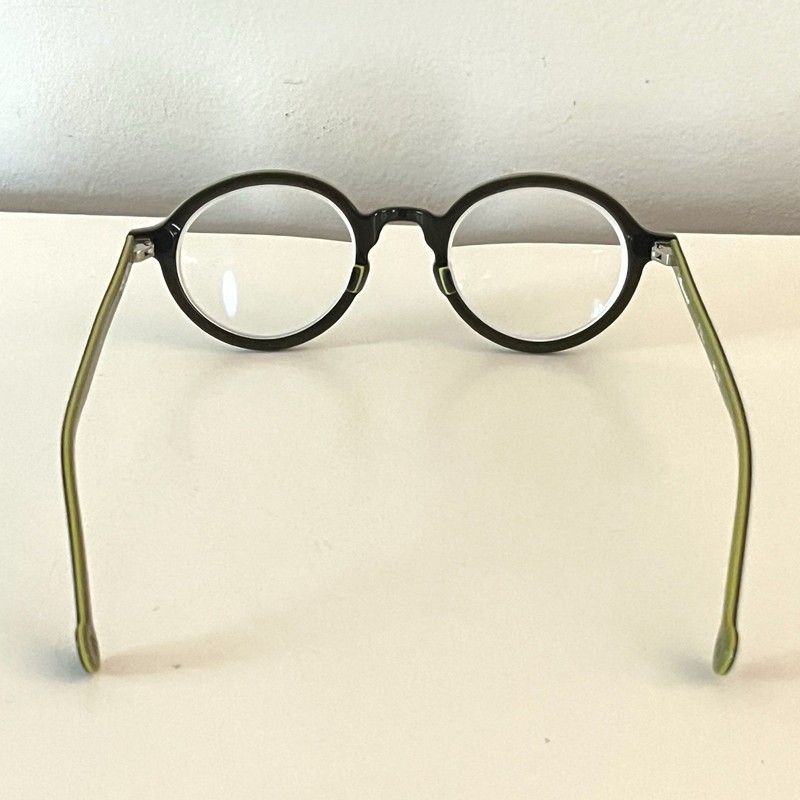 l.a. eyeworks Skates Eyeglasses Frames Grey Lime Green Round Made In Japan gallery