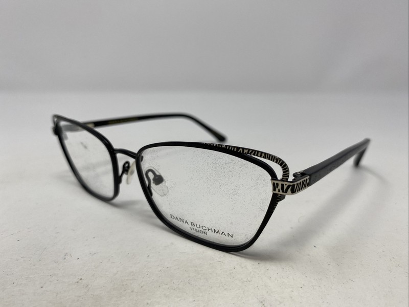 Dana BUCHMAN Marcia JT 52-15-135 Jet Black Full Rim Eyeglasses Frame YH02 gallery