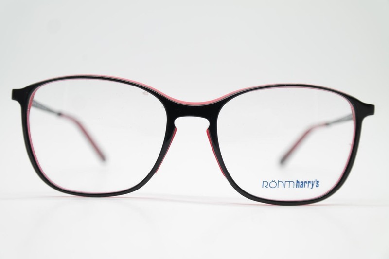Glasses RÖHM Harrys 1667 Black Red Oval Eyeglass Frame New