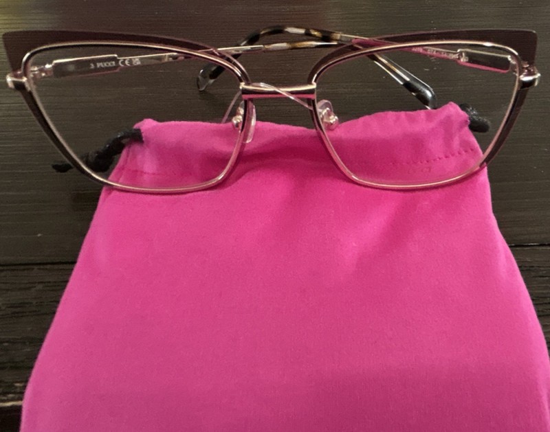 Pucci Silver Metal Square Eyeglasses Frames, Unisex Adults
