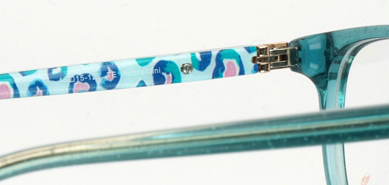 LILLY PULITZER Aubra Mini TE Teal Girls Kids Rectangle Eyeglasses 46-15-125 B:36 gallery