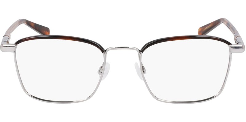 Shinola Silver-Tone/Mahogany Horn Square Eyeglass Frames - SH23001 045 gallery