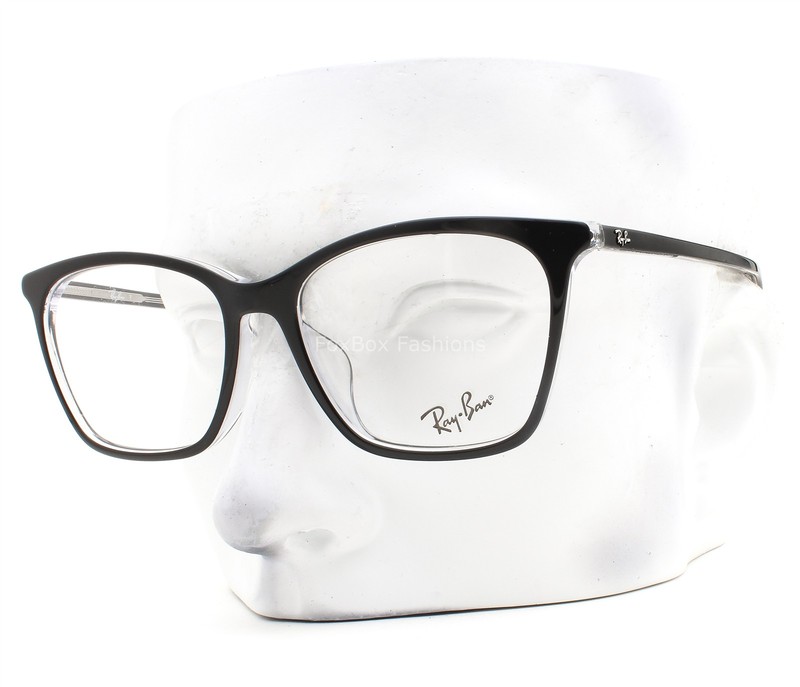 Ray-Ban Eyeglasses RB 5422F 2034 Glasses Polished Black on Clear 52mm with Case