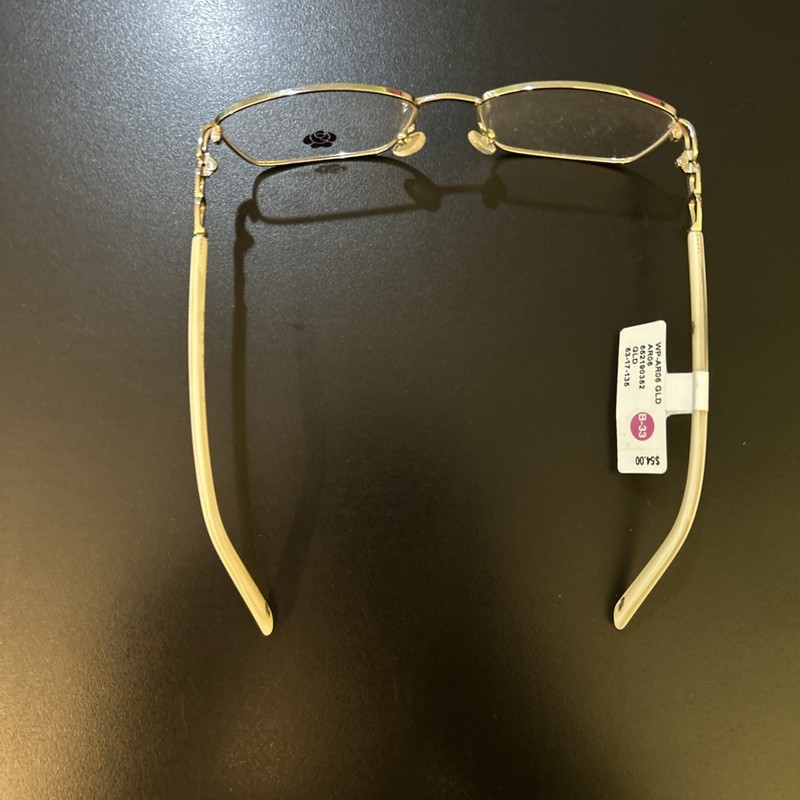 Women's Square Full Rim WP-AR06 Gold Eyeglasses Frames 53-17-135 NWT Frames Only gallery