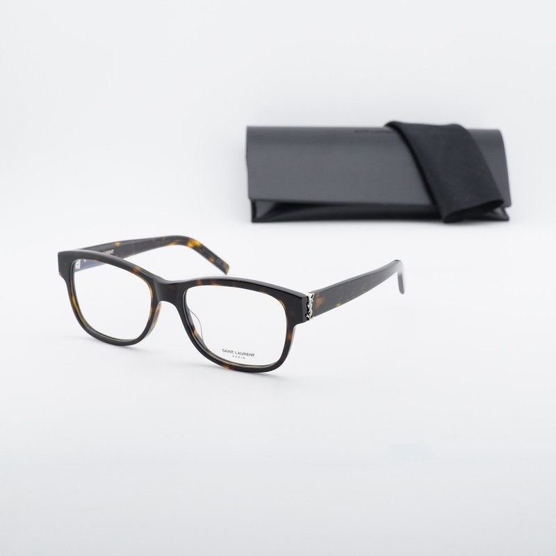 Saint Laurent SLM132 005 Dark Havana 55mm Eyeglasses New Authentic