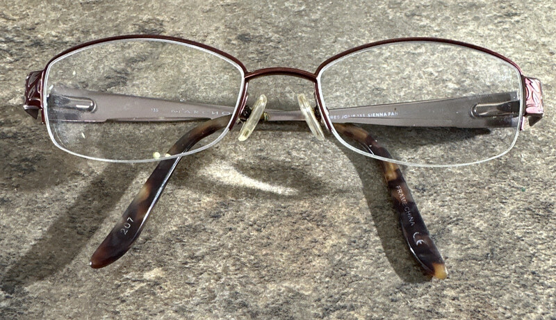 Marchon Tres Jolie 133 Sienna Fantasy Half-Rim Flex Eyeglass Frame 51-18-135 G10