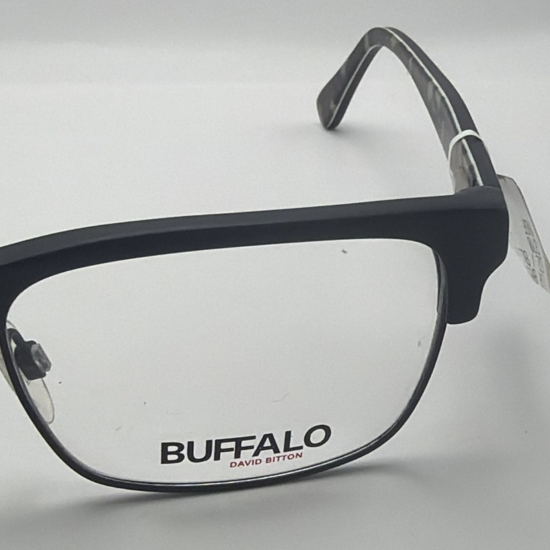 Buffalo David Bitton BM500 BLC Black Rectangular Full Rim 52/17 140-5139 gallery