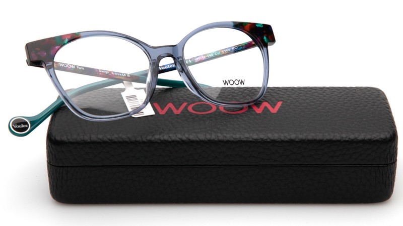 NEW WOOW Voulez Vous 1 Col 1390 Transparent Blue EYEGLASSES 49-17-143mm B41mm