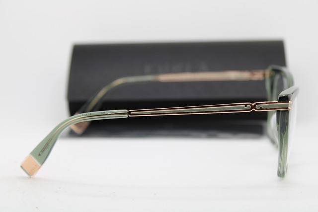 NEW FURLA VFU724 COL.02GN CLEAR GREEN GOLD AUTHENTIC EYEGLASSES 53-17 gallery