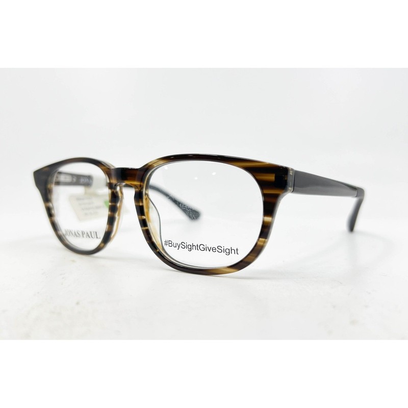 Jonas Paul Eyeglasses Women Brown Striped Maple Ryan/Ruth 48-16-130