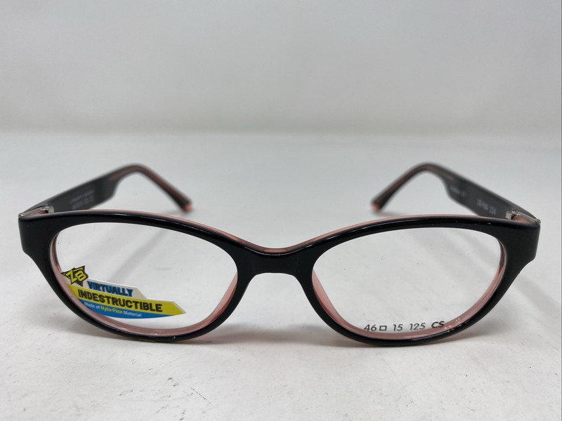 Liberty Sport Z8-Y60 224 46-15-125 Black/Pink Full Rim Eyeglasses Frame EI85
