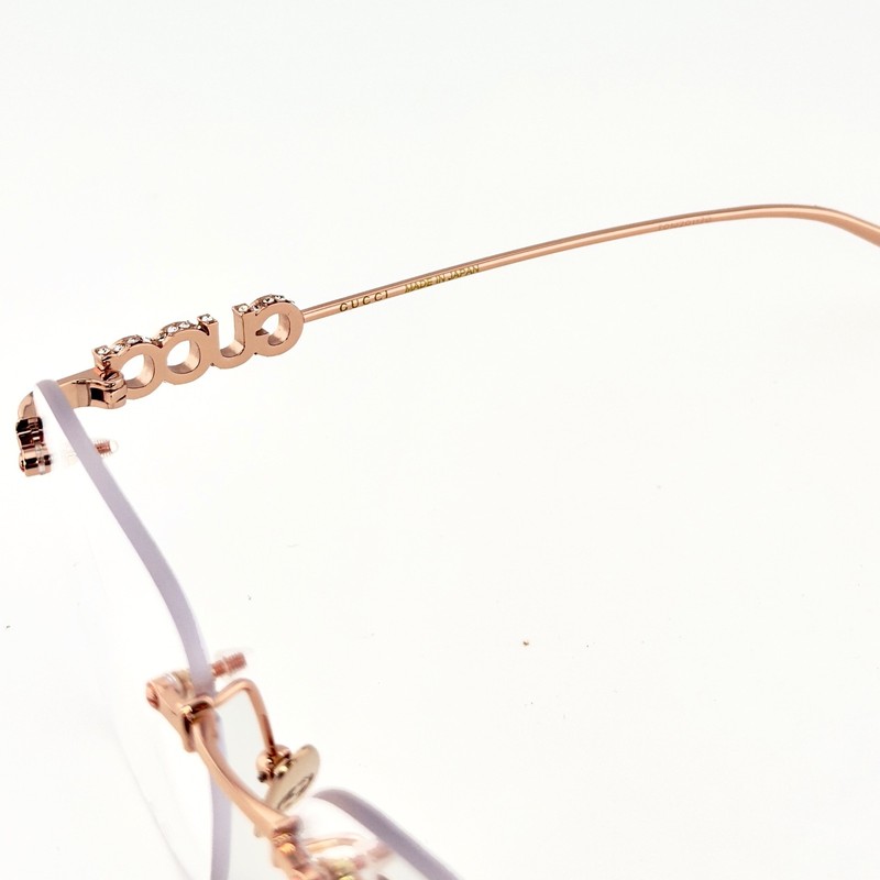 GUCCI GG1806O 1806 Rose Gold Crystal Logo Metal Optical Eyeglasses 54mm 003 gallery