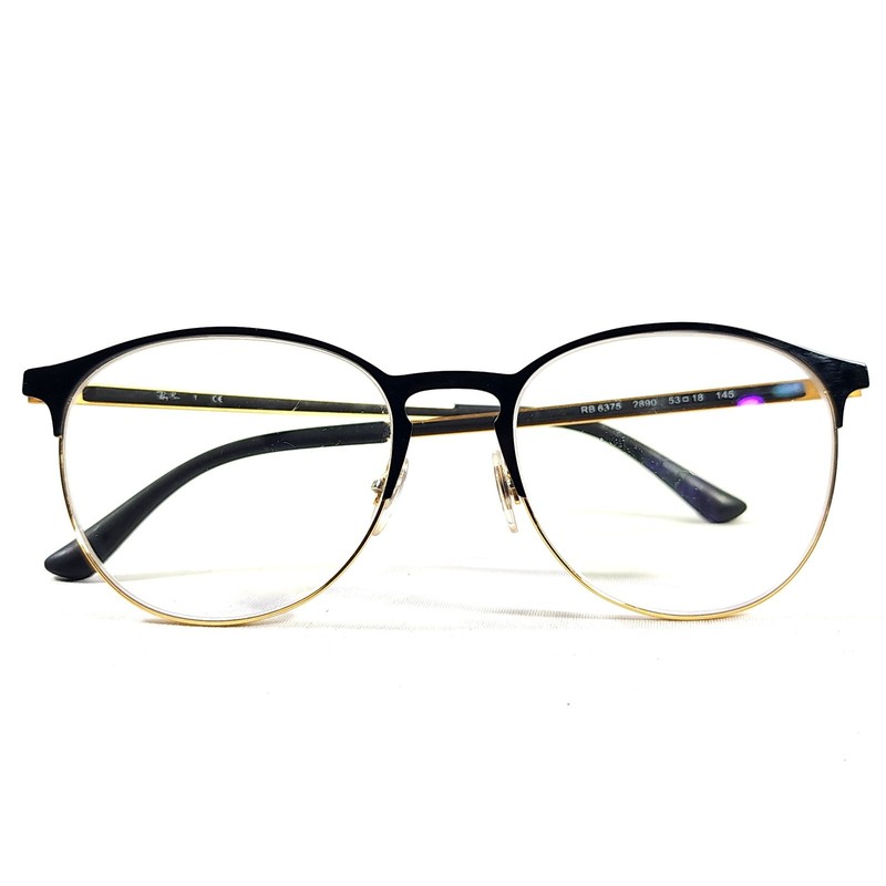 Ray Ban RB6375 2890 Black Gold Eyeglasses Frame 53-18-145 gallery