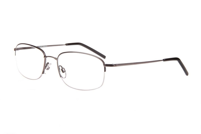 NEW ITECH Gunmetal BACKUP Memory Metal & Titanium Eyeglasses 54mm with Case