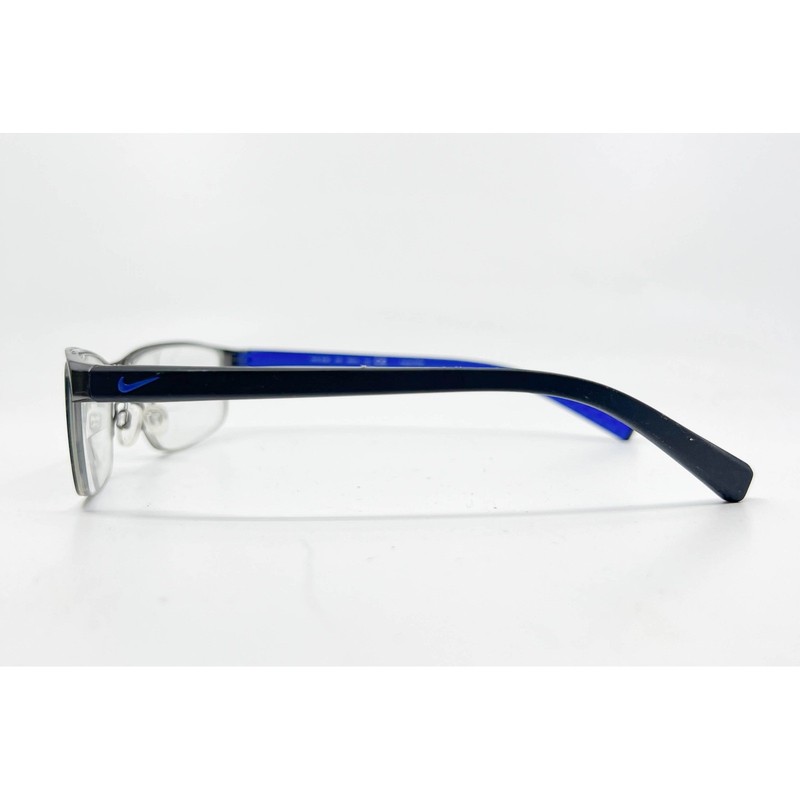 Nike Eyeglasses Mens Black Blue 8098 078 Semi Rimless 56-16-140 gallery