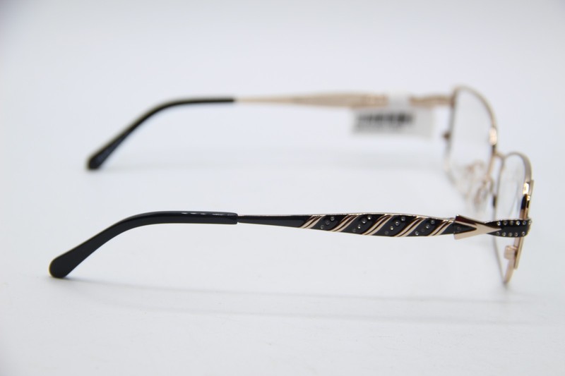 NEW DIVA 5453 C. 223 GOLD BLACK AUTHENTIC FRAMES EYEGLASSES 53-16 gallery