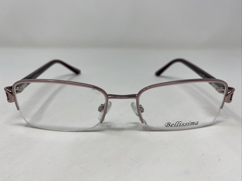 Bellissima BL 1032BL 3113 51-17-135 Pink Metal Half Rim Eyeglasses Frame /R71