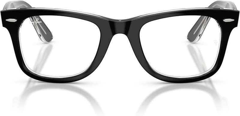 Ray-Ban RX4340V 2034 Eyeglasses 50mm Black On Transparent / Clear Demo Lens gallery