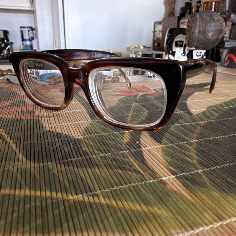 Vintage Raphael Lewy Pub Eyeglasses Frames Brown Tortoise Retro Optical Eyewear gallery