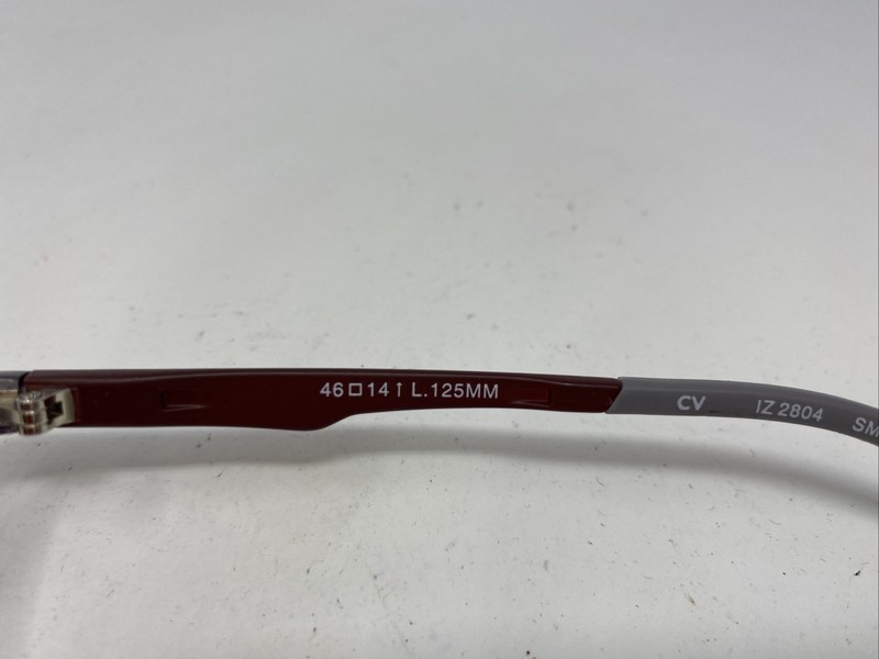 IZOD IZ 2804 SMOKE 46-14-125 Gray/Burgundy Full Rim Eyeglasses Frame /O92 gallery