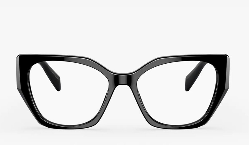 New PRADA Cat-Eye Eyeglasses VPR 18W 1AB-1O1 54-17 145 Shiny Black CatEye Frames gallery