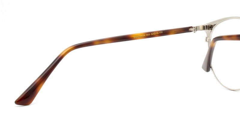 Gucci Eyeglasses GG0298OK 003 Glasses Shiny Silver Brown Havana 52mm No Case gallery