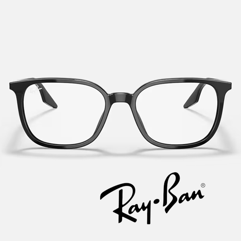 RayBan RX5406 Eyeglasses – Polished Black 2000 – NEW
