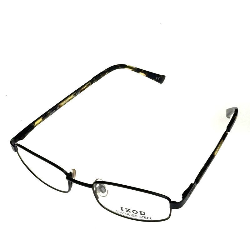 Izod Black Animal Eyeglass Frames Metal Plastic Rectangle Tortoise Kids Boys SS