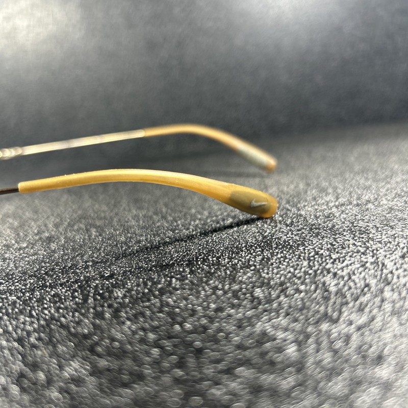 Original Nike Flexon Eyeglasses 4006 718 Gold Brown Oval 48-20 140 Japan gallery