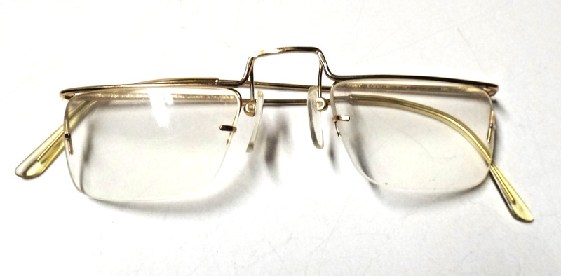Vintage Ladies Logo Paris Half Rimless Gold Tone Eyeglass Frames 08-145 gallery