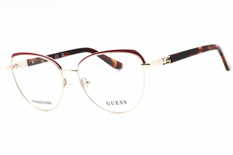 NEW Guess GU2982 071 Bordeaux 53mm Eyeglasses