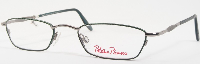 Paloma Picasso by METZLER 8371 707 GREEN / SILVER EYEGLASSES 48-20-135mm (NOTES)