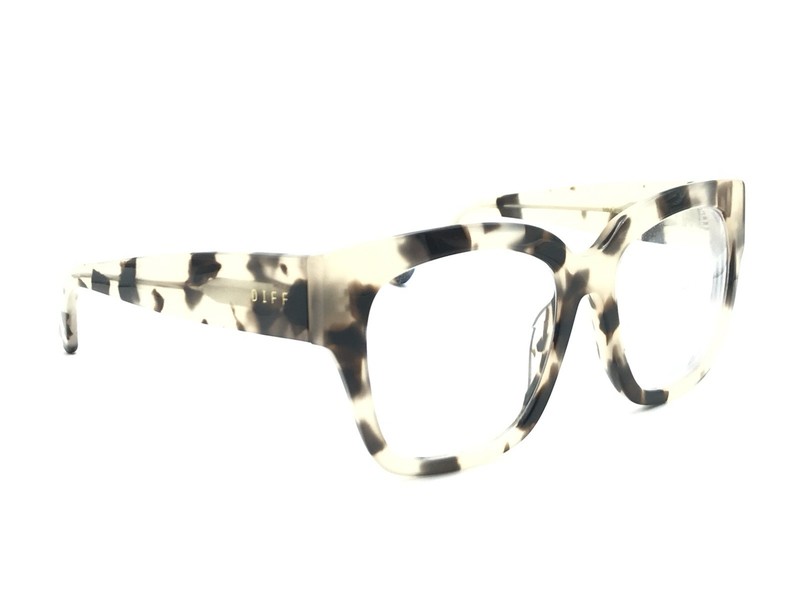DIFF BELLA II CT-GG171 Women’s Beige Tortoise Large Square Eyeglasses Frames