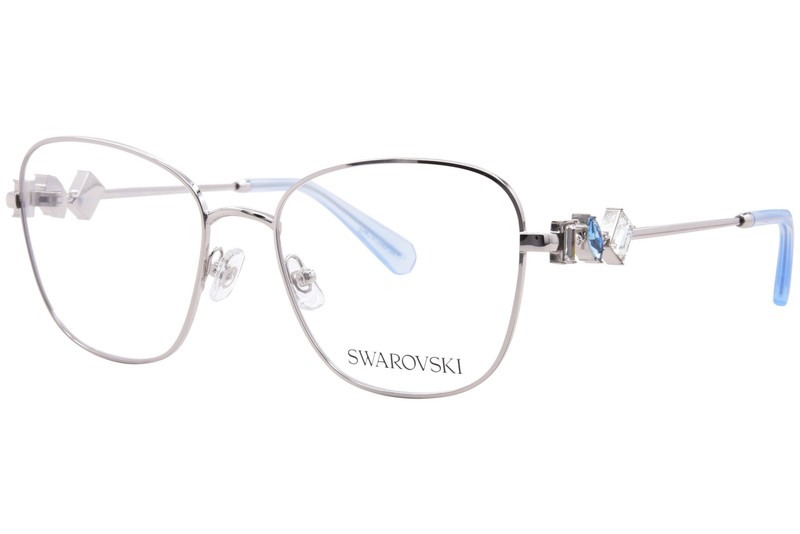 Swarovski SK1025 401A Eyeglasses Frame Women’s Silver Full Rim 52mm