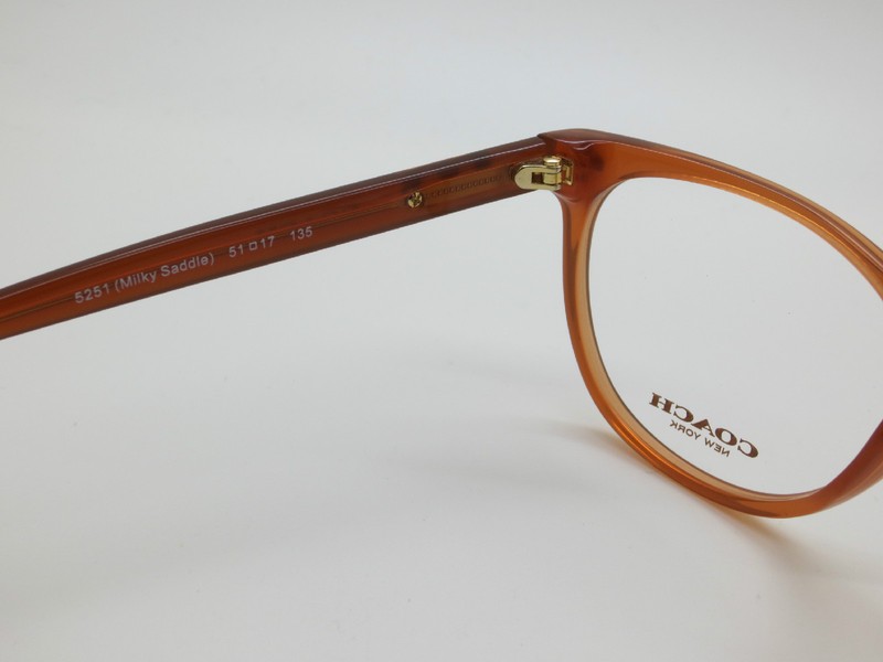 NEW Authentic COACH HC 6056 Betty 5251 Milky Saddle 51mm RX Eyeglasses gallery