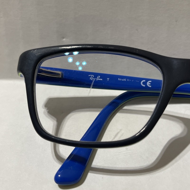 Ray-Ban RB 1536 3600 Black Blue Green Rectangle Eyeglasses Frames 48-16-130 6948 gallery