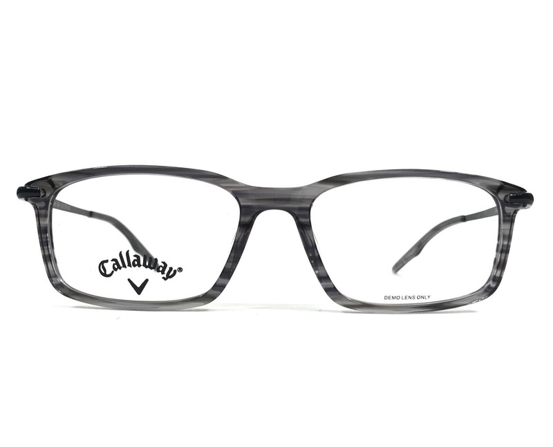 Callaway Eyeglasses Frames STRIKE GRY Striped Gray Horn Rectangle 55-18-145
