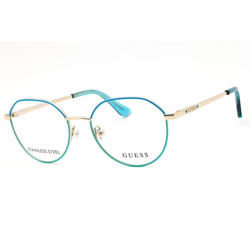 Guess Unisex Eyeglasses Metal Blue Full Rim Round Shape Frame, 48mm GU9232 092