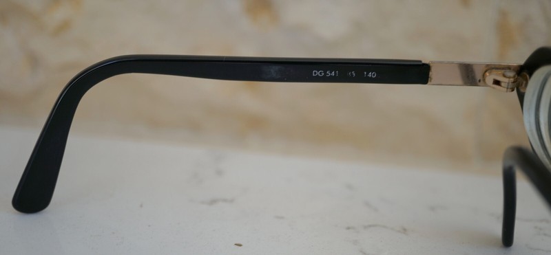 Vintage DOLCE & GABBANA Designer Eyeglasses Black Acrylic Frame Oval Lens gallery
