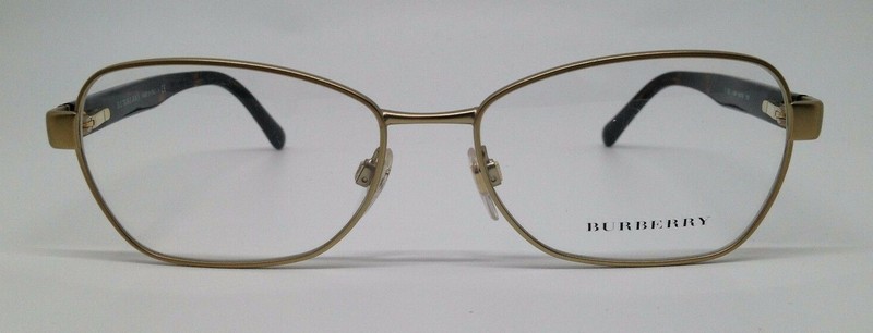 Burberry B 1269 Matte Gold 1198 Metal Eyeglasses Frame 54-16-135 Italy New RX