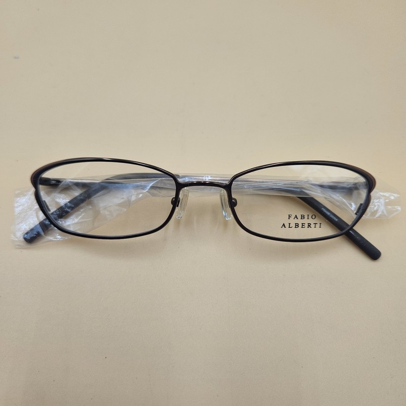 Fabio Alberti Designer Eyeglass Frames FA-876 Italy 52-18-135 Brown Metal New
