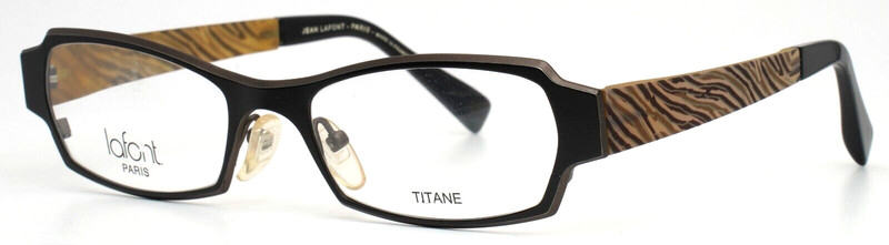 JEAN LAFONT Elegante 102 Black Grey Womens Rectangle Eyeglasses 51-18-135 B:29