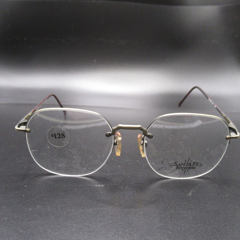 Santa Fe Eyeworks SFE Spirit 51-17 Bronze Semi-Rimless Eyeglass Frames Japan