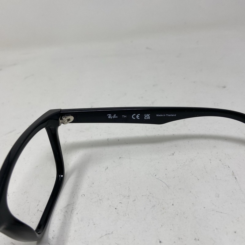 Ray-Ban RB7025 5417 55-17-145 GLOSSY BLACK W/ ORANGE TIPS EYEGLASSES 271T gallery