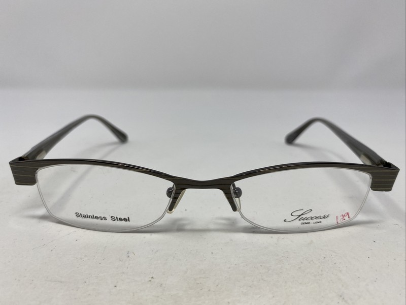 Success SST-107 Gunmetal 50-18-135 Metal Half Rim Eyeglasses Frame KE02