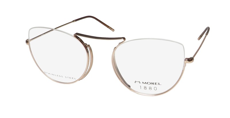 NEW MARIUS MOREL 1880 60121M EYEGLASSES WOMENS CAT EYE FRANCE PP08 GOLD HALF-RIM